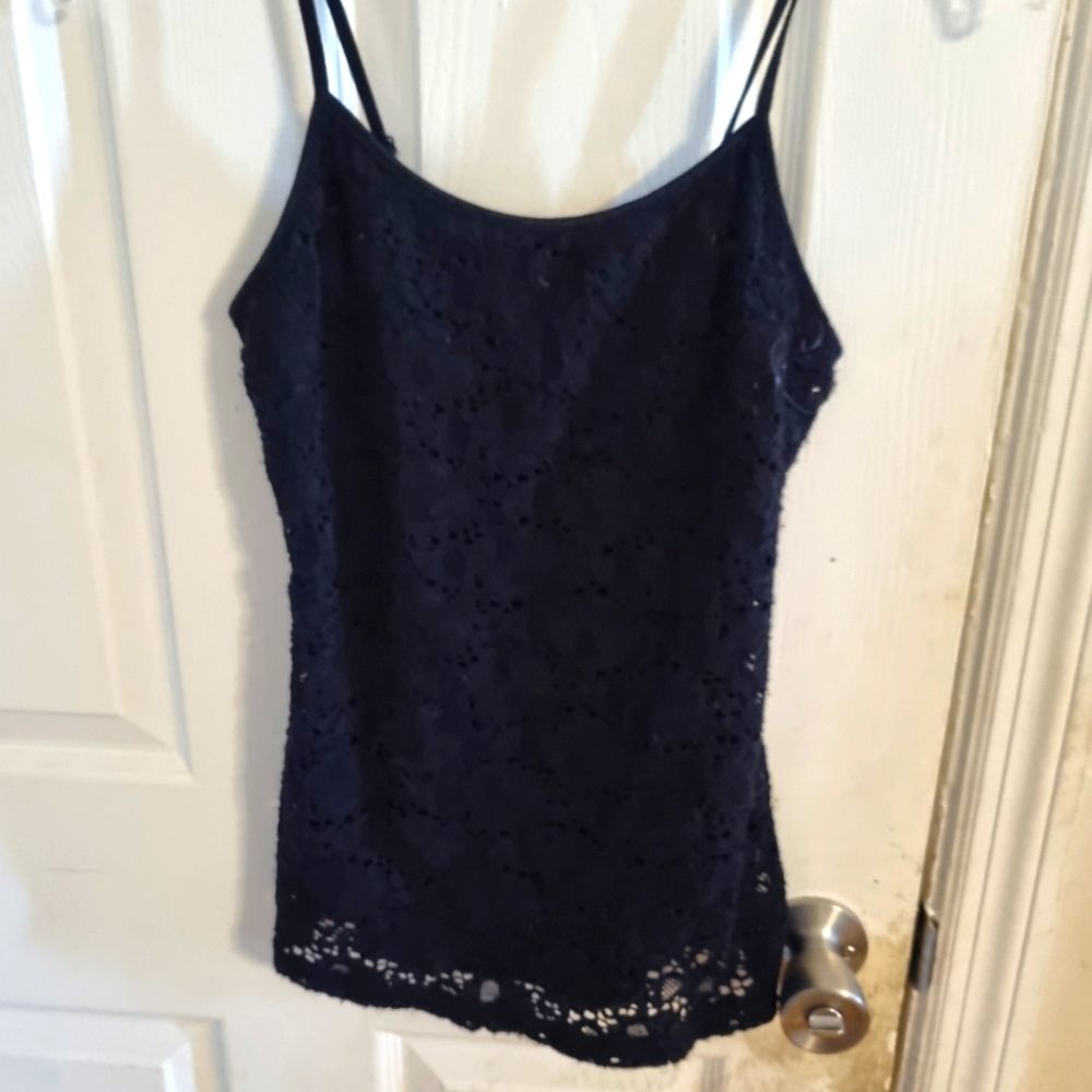 Black lace overlay cami